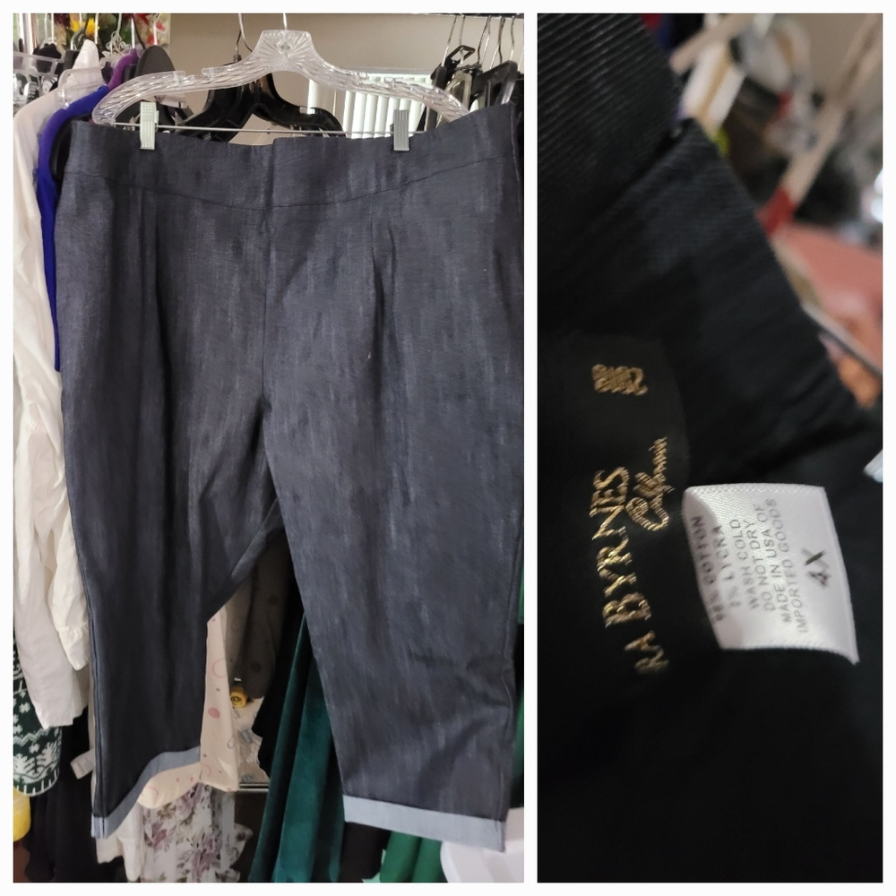 NWOT Pinupgirlclothing  cuffed Denim  capris 4x
